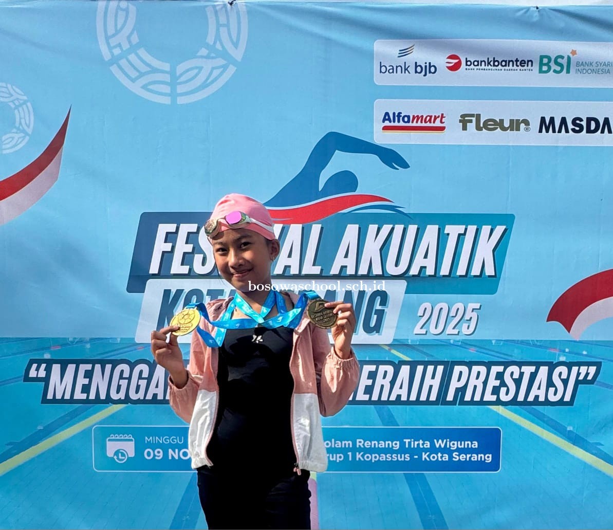 Delisha Shadrina Syahqueena, Siswa SD Bosowa Al Azhar Raih Dua Medali Emas di Festival Akuatik Kota 